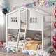preview thumbnail 16 of 40, Multifunction Twin Over Twin House Bunk Bed With Ladder For Bedroom