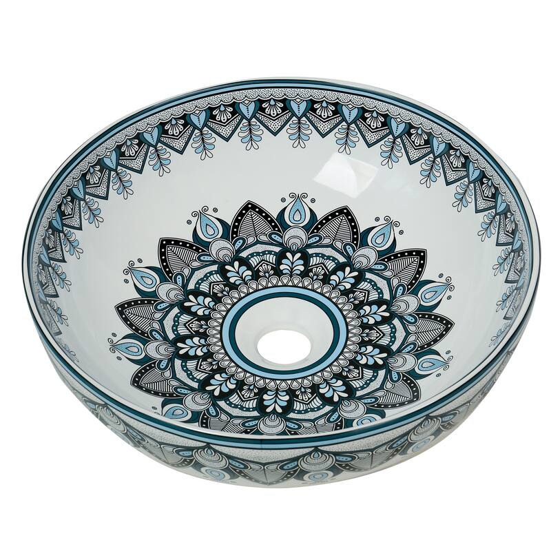 16" Round Artistic Ceramic Vessel Sink