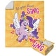 preview thumbnail 49 of 70, Hasbro My Little Pony Silk Touch Sherpa Throw Blanket 50" x 60" - Singing Pipp