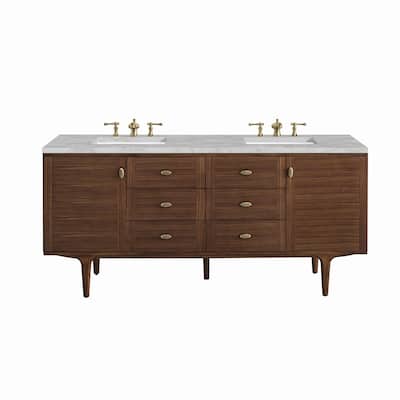 James Martin Vanities 670-V72-3VSL Amberly 72" Double Basin Wood