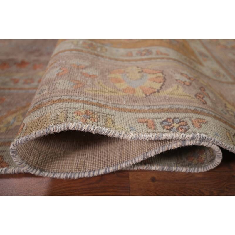 Brown & Orange Tabriz Persian Antique Rug Hand-Knotted Wool Carpet - 6'4"x 10'4"