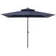 preview thumbnail 59 of 76, Pellebant 9 x 5 Ft Outdoor Double Top Market Umbrella