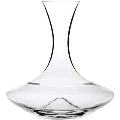 Peugeot Bouquet Mouth Blown Glass Carafe, Clear - 7.48 x 7.48 x 9.45 inches