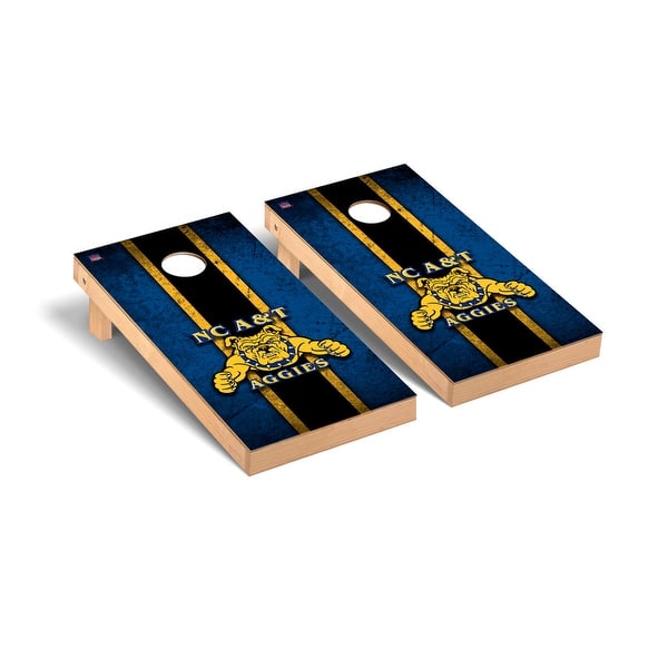 slide 2 of 5, North Carolina A&T State Aggies Cornhole Board Set - Vintage Wooden