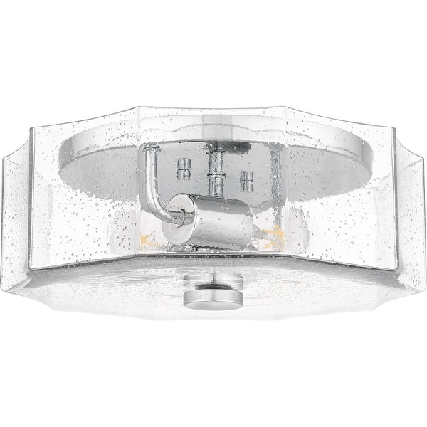 slide 2 of 7, Quoizel Flush Mount Two Light Flush Mount Polished Chrome