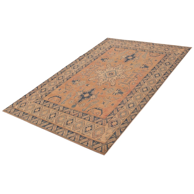 ECARPETGALLERY Hand-knotted Finest Ghazni Copper Wool Rug - 6'7 x 9'10