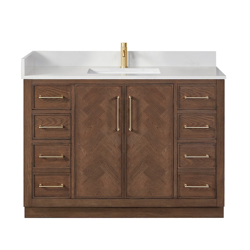 Jakarta Bath Vanity with Quartz Stone Top without Mirror