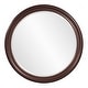 preview thumbnail 2 of 5, Allan Andrews Round Brown Wood Framed Wall & Accent Mirror - 36"D