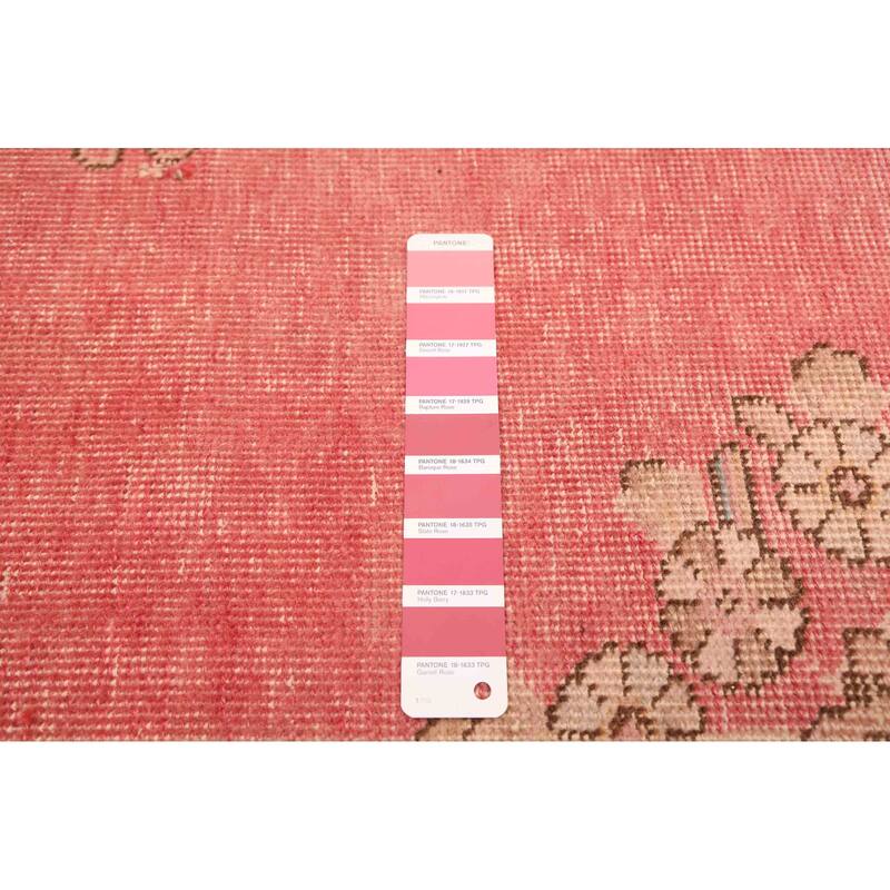 ECARPETGALLERY Hand-knotted Antalya Vintage Light Red Wool Rug - 9'7 x 12'4