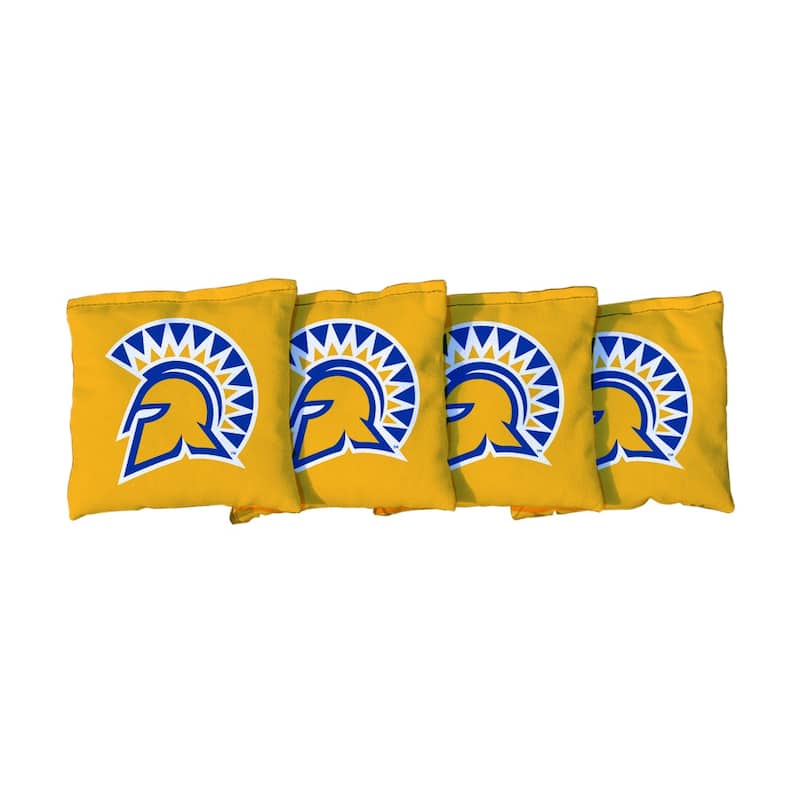 San Jose State University SJSU Spartans Yellow Cornhole Bags - All-Weather Resin Filled