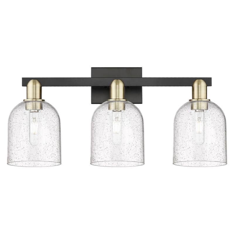 Innovations Lighting Endless Possibilities Arcadia - Bella - 3 Light 25" Bath Vanity Light - Black Antique Brass/Seedy