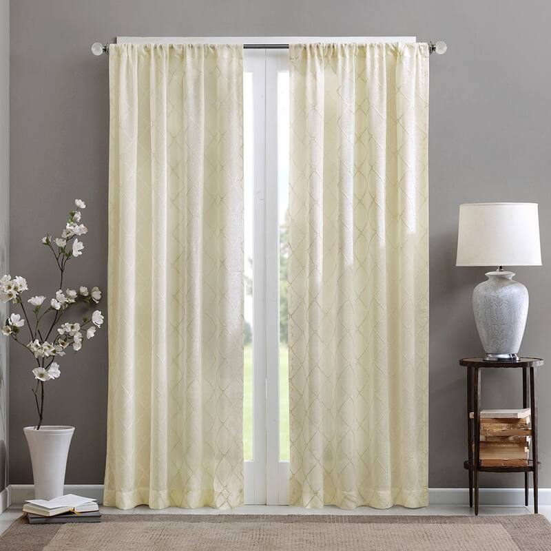 Diamond Sheer Window Curtain Panel