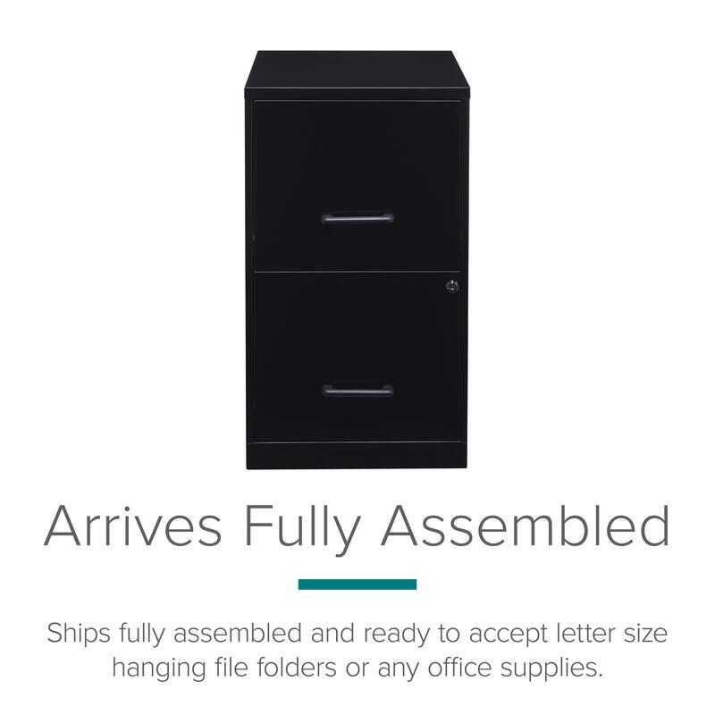 Space Solutions Black 2-drawer Metal File Cabinet
