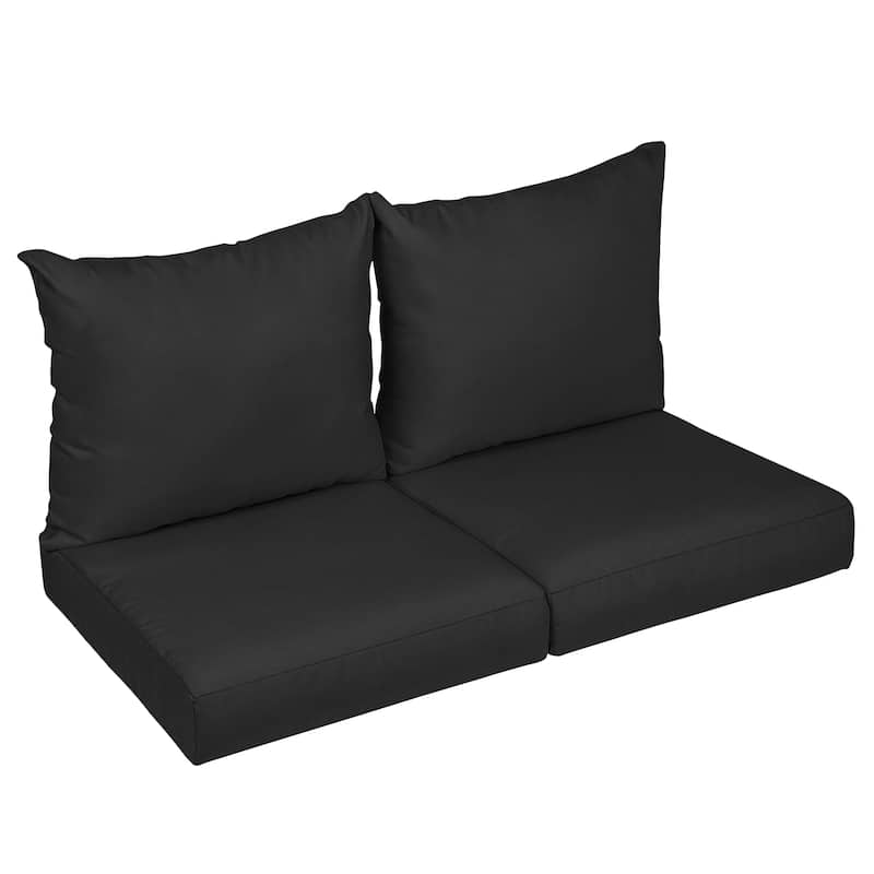 Sorra Home Sunbrella Outdoor Loveseat Pillow and Cushion Set