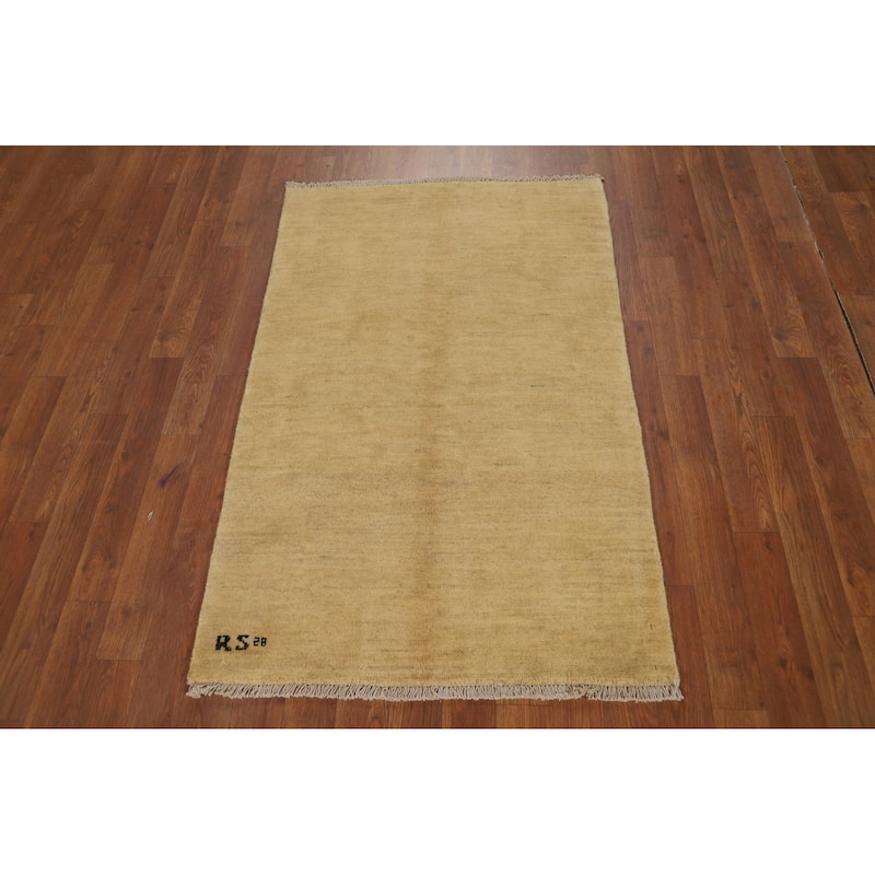 Contemporary Gabbeh Oriental Foyer Rug Handmade Modern Wool Carpet - 2'7"x 4'1"