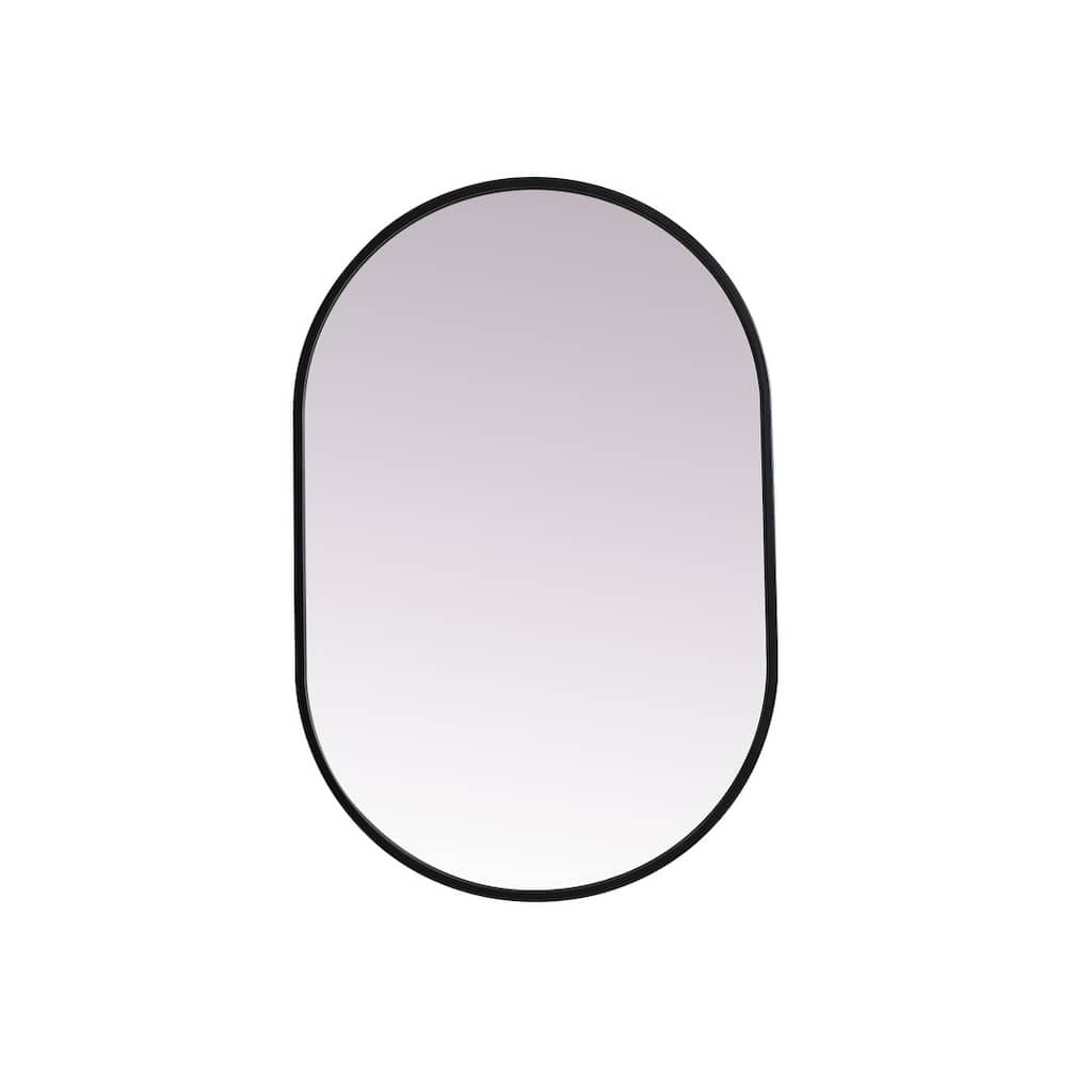 Indigo Home Metal Frame Oval Mirror 20x30 Inch