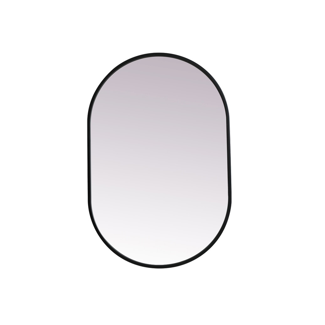 Indigo Home Metal Frame Oval Mirror 20x30 Inch