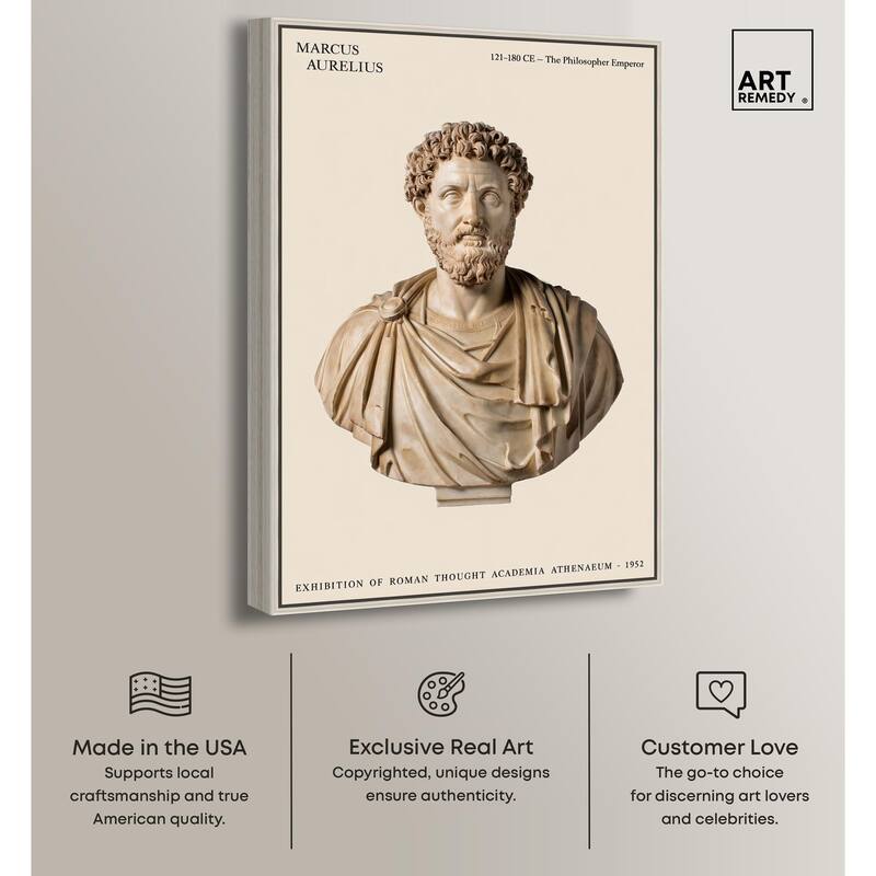 Philosopher Emperor's Gaze Canvas by Art Remedy