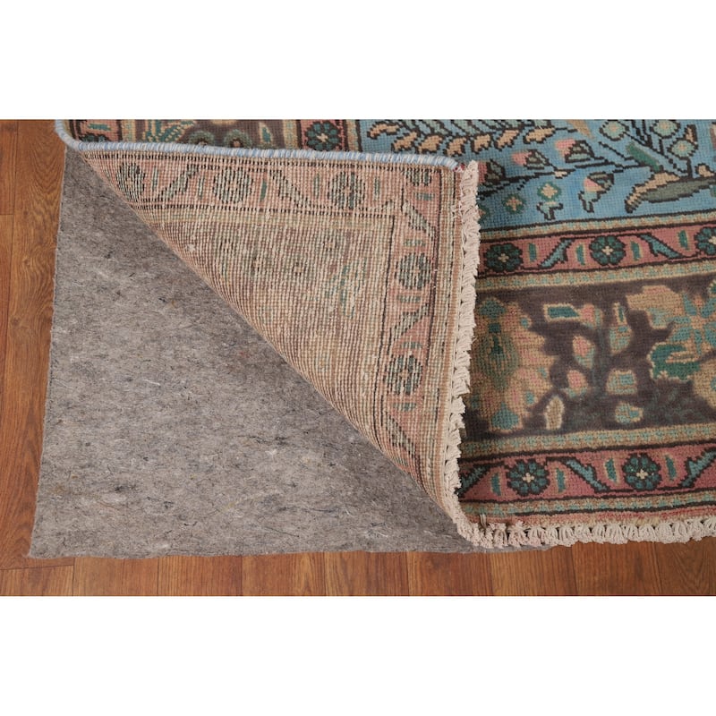 Tabriz Persian Vintage Area Rug Handmade Oriental Wool Carpet - 6'8" x 9'11"