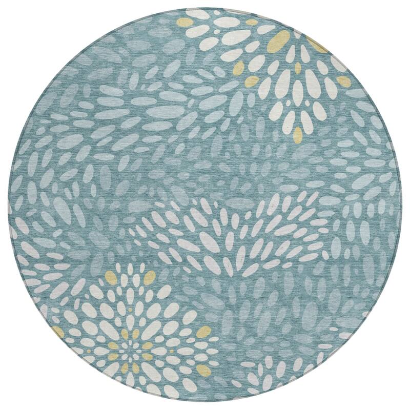 Machine Washable Indoor/ Outdoor Modern Genoa Chantille Rug