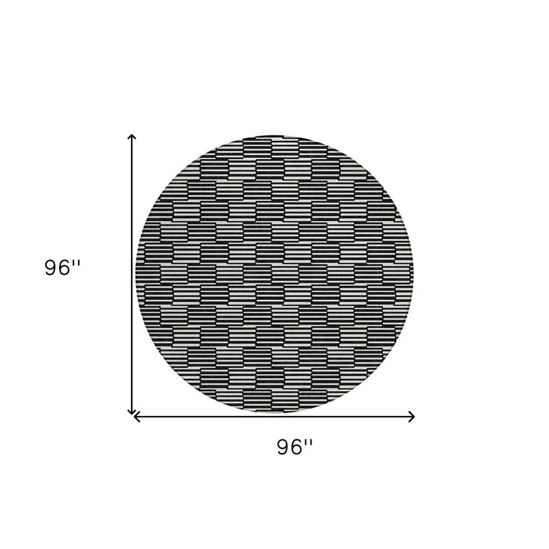 HomeRoots Geometric Transitional Rectangle Outdoor Rug