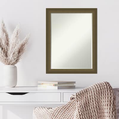 Blaine Narrow Half-Inch-Bevel Framed Wall Mirror - Glass Size 18x24