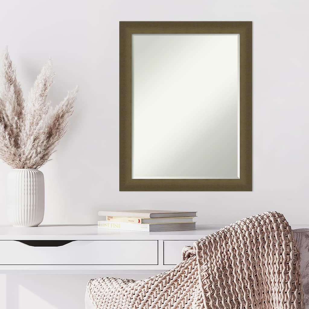 Blaine Narrow Half-Inch-Bevel Framed Wall Mirror - Glass Size 18x24