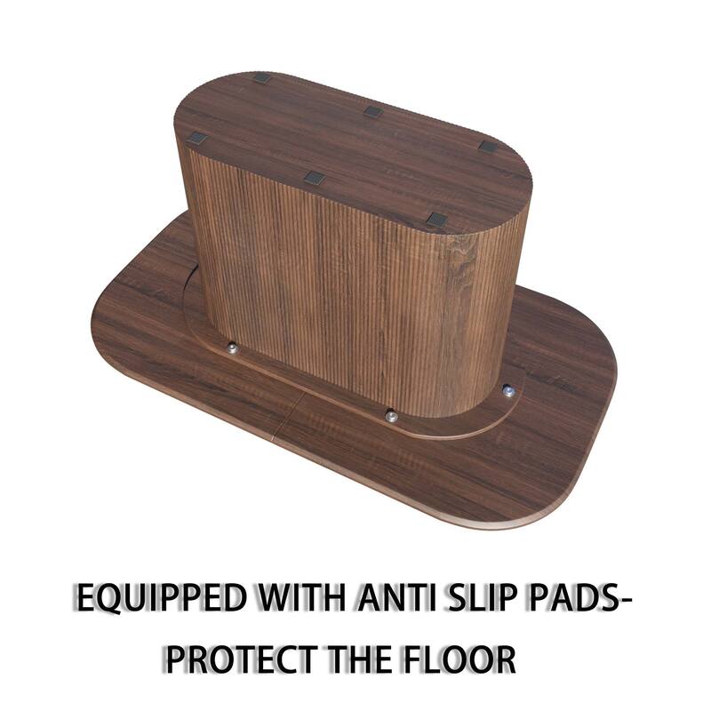 7-Piece Modern Dining Table Set, Kitchen Table Set with 6 Armless Leather Chairs & C-shaped Base for Dining Room