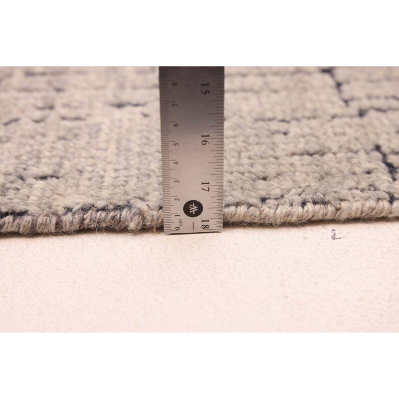 ECARPETGALLERY Hand-knotted Tangier Light Grey Wool Rug - 5'1 x 8'3