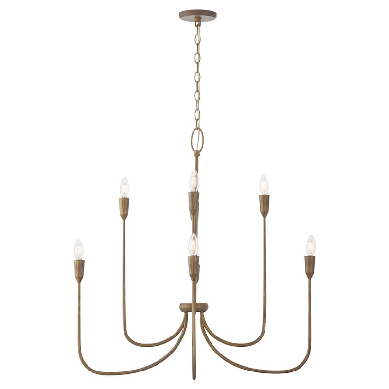 33" W x 32" H 8-Light Chandelier in Mystic Bronze - 33"W x 33"H - 33"W x 33"H - Mystic Bronze