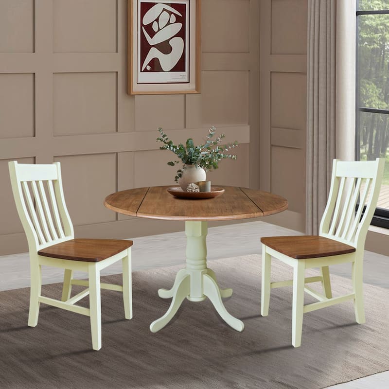 42" Dual Drop Leaf Dining Table with Chairs