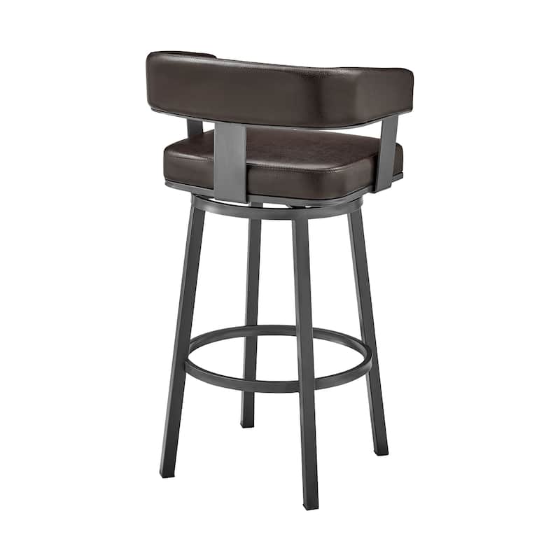 Cohen Modern Swivel Bar Stool, Upholstered Counter Chair with Metal Frame