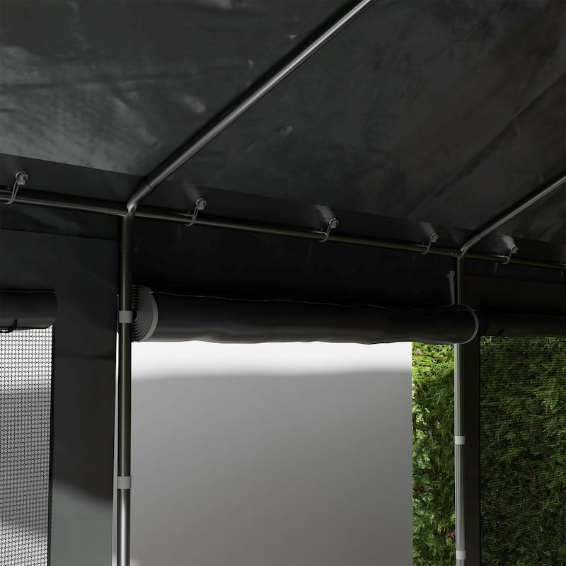 Outsunny Carport 10' x 20' Portable Garage, Height Adjustable Heavy Duty Car Port Canopy - N/A