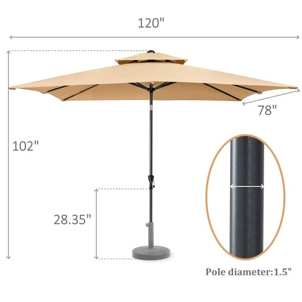 11' patio umbrella Treasure Garden ® 11 ft Octagonal Outdoor Patio Umbrella (High-Performance  Auto-Tilt) main image 1