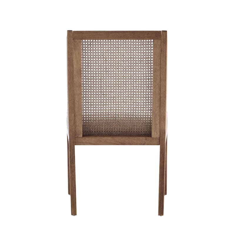 Maurers Cane and Wood Upholstered Dining Chairs (Set of 2) by Christopher Knight Home