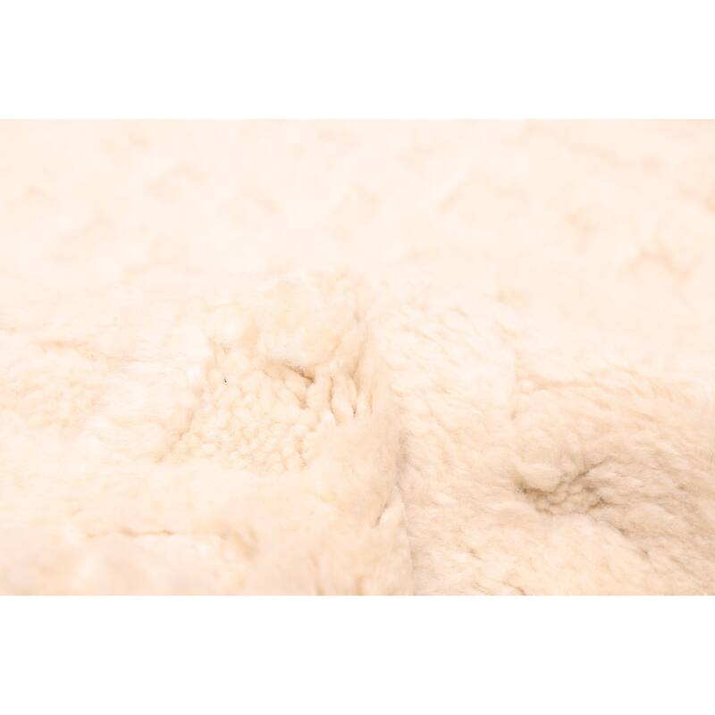 ECARPETGALLERY Hand-knotted Looma Cream Wool Rug - 8'0 x 9'8