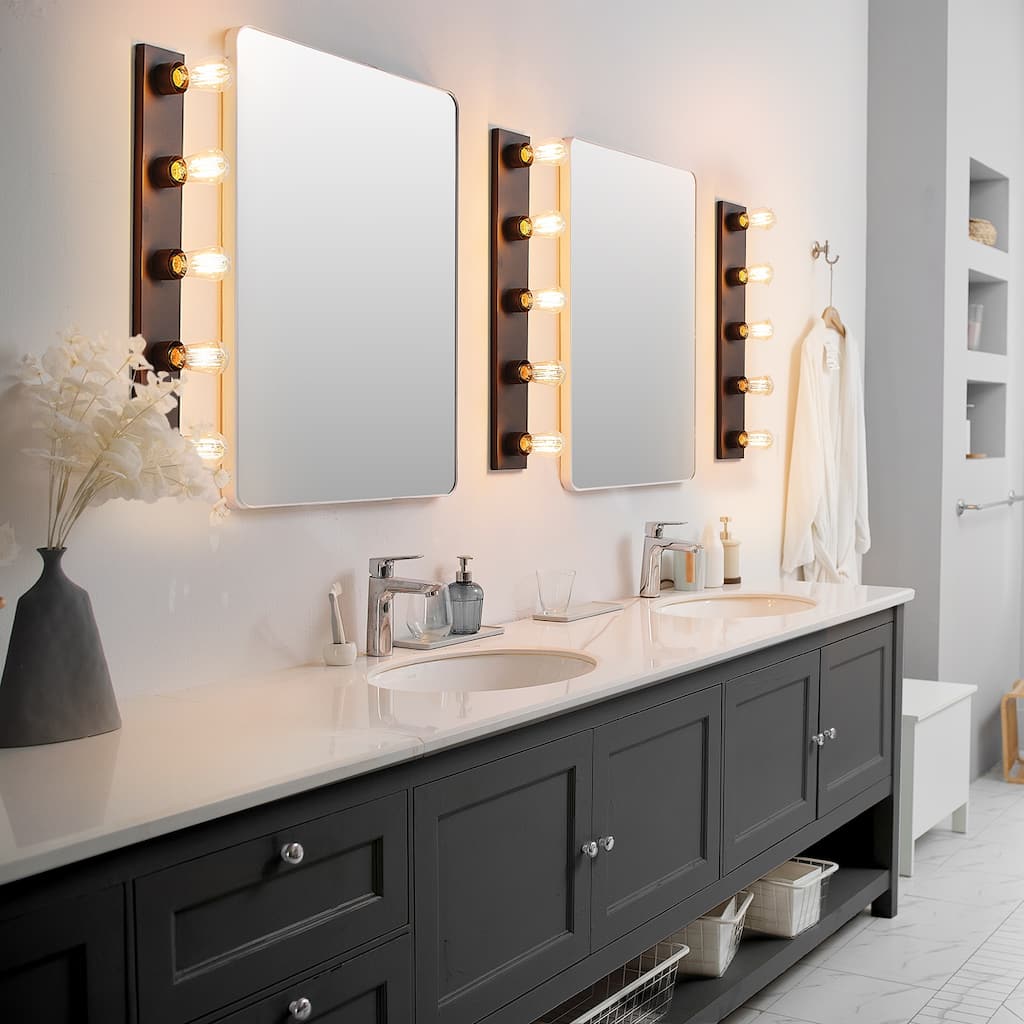 Alden 5-Light Matte Black Vanity Light - one size