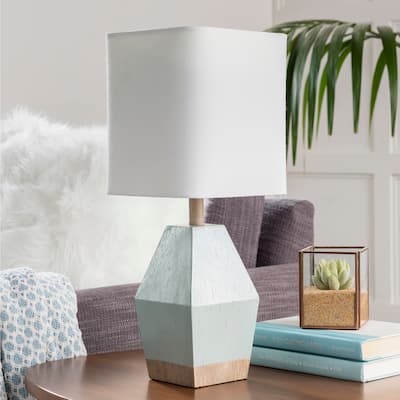 Livabliss Ellinor Aqua Petite Table Lamp