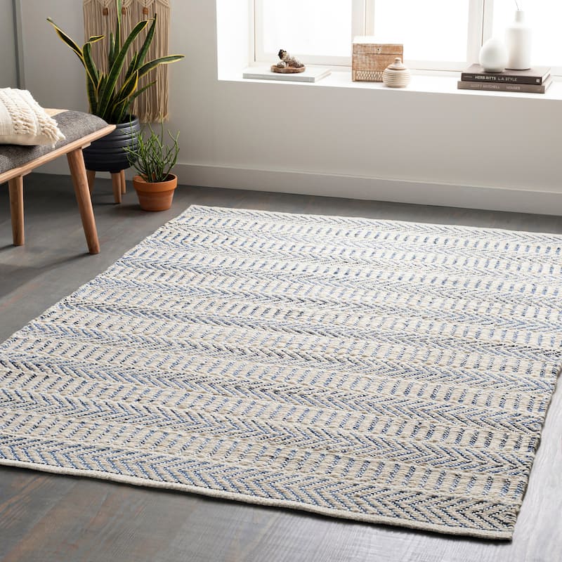 Artistic Weavers Rohit Handmade Cottage Area Rug - Denim/Black - 2'3" x 3'9"