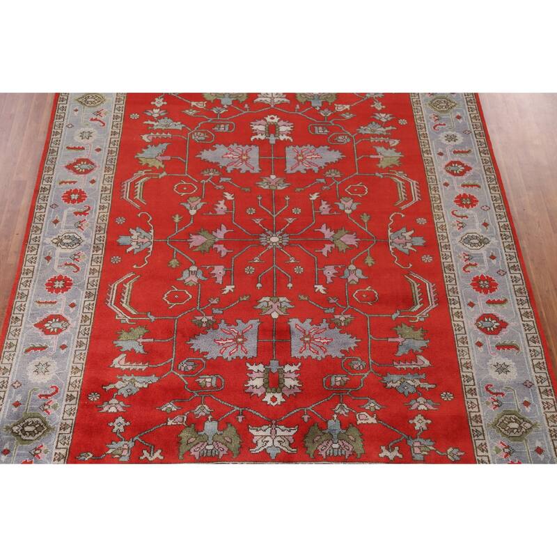 Red Heriz Serapi Indian Area Rug Handmade Wool Carpet - 9'0" x 12'0"