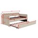 preview thumbnail 2 of 4, Twin Size Upholstered Daybed with Trundle and USB Charging Design, Velvet Upholstered Daybed Frame