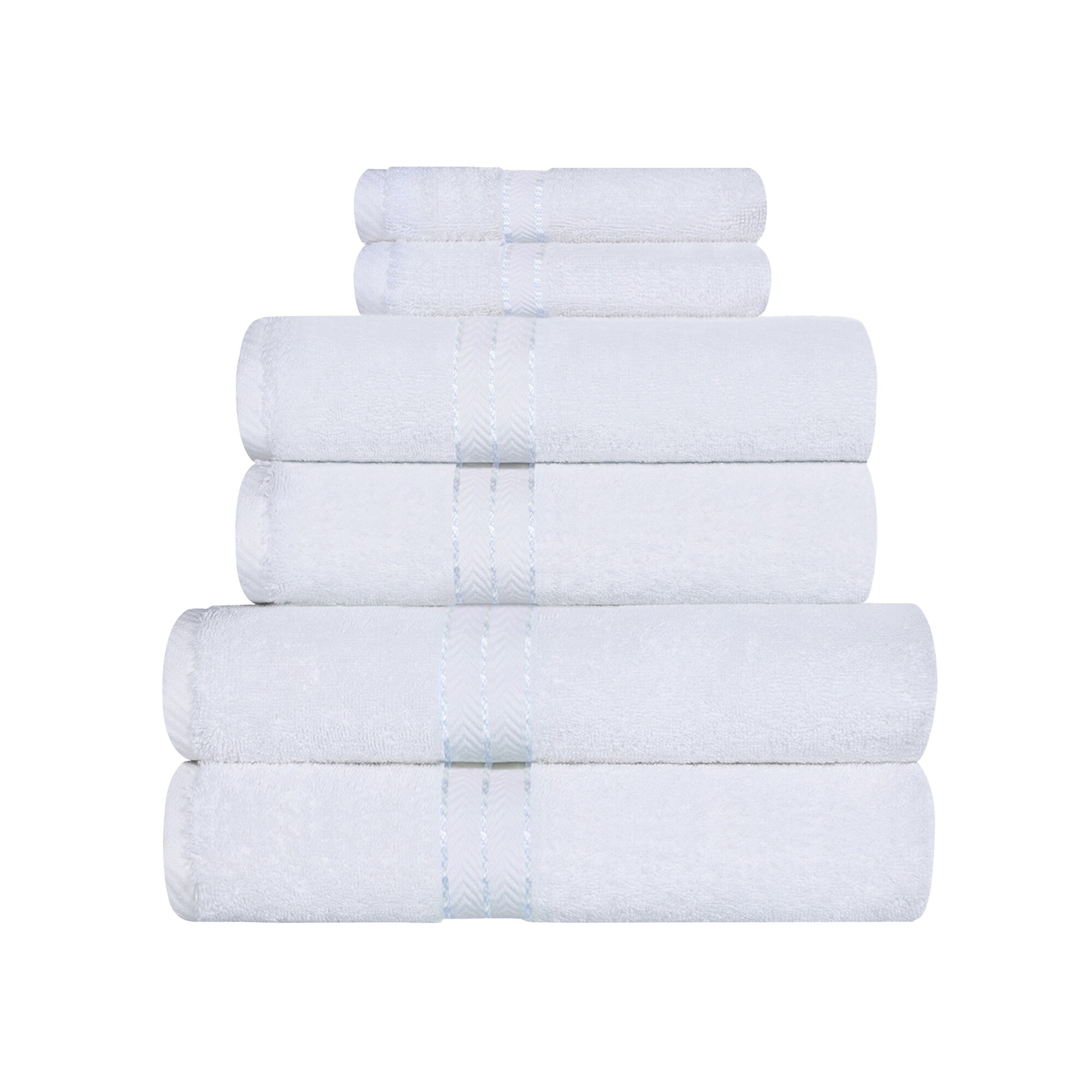 Superior Turkish Cotton 6 Piece Absorbent Heavyweight Towel Set