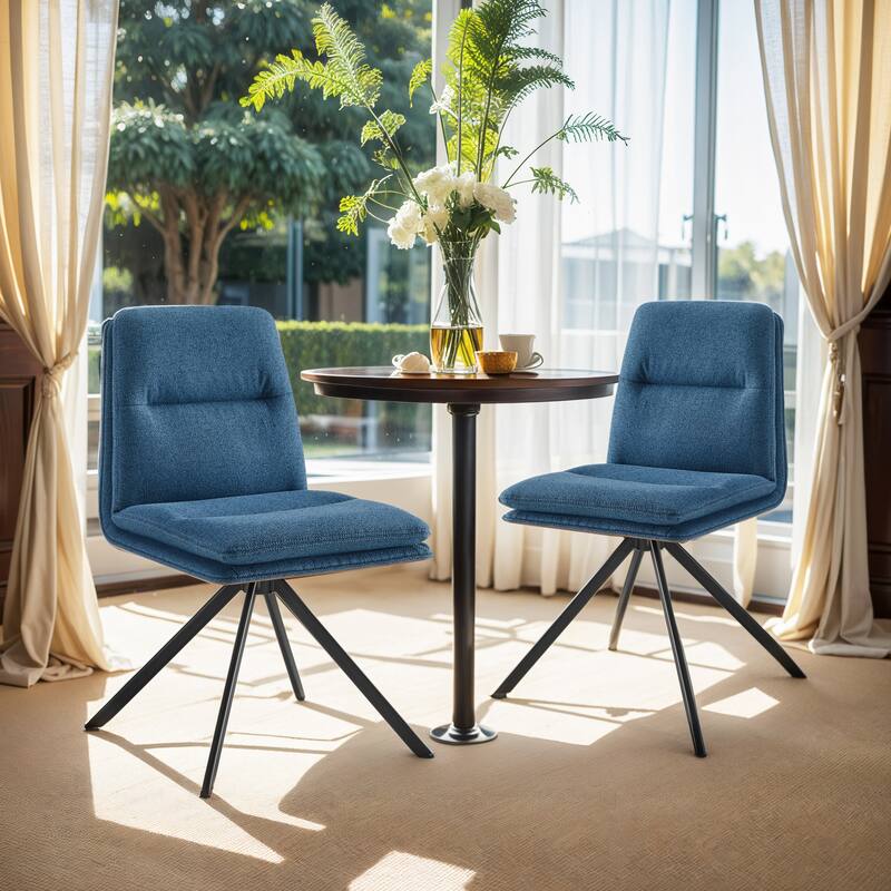Art Leon Modern Swivel Accent Chair (Set of 2) - Blue