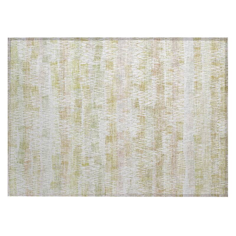 Machine Washable Indoor/ Outdoor Chantille Abstract Zig Zag Rug