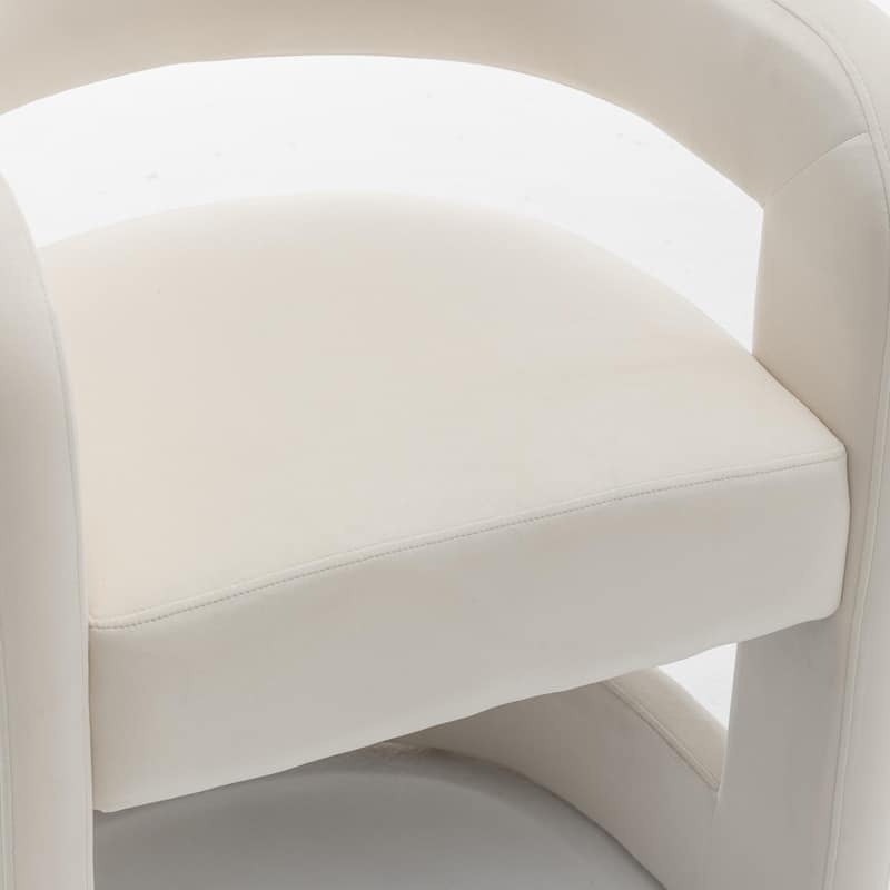 SEYNAR Modern Velvet E-Shaped Open Back Dining chair Set of 2