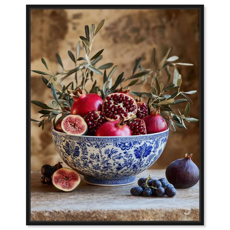 Grape Gathering Canvas by Art Remedy - Black - 30" x 36"