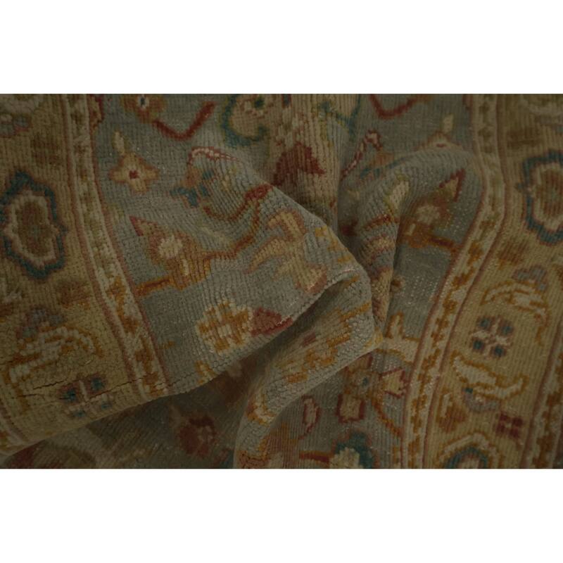 Hand Knotted Oriental 100% Wool Carpet Traditional Floral Navy Blue & Blues Ziegler Area Rug - 3' 1'' X 1' 11''