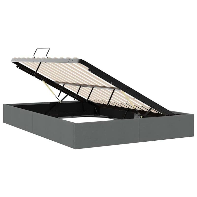 vidaXL Storage Bed with Mattress in Fabric