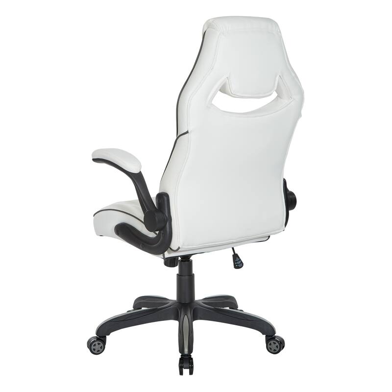 Xeno Gaming Chair in Faux Leather with Color Accents