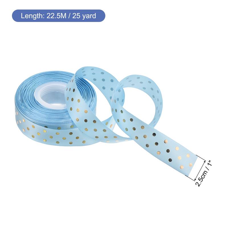 Grosgrain Ribbons 25 Yards Ribbon Bow Decoration for Craft - Sky Blue - 25 Yards x 1 Inch